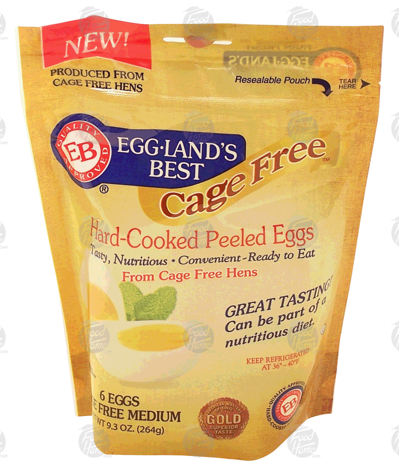 Eggland's Best Cage Free hard-cooked peeled eggs, 6-medium Full-Size Picture